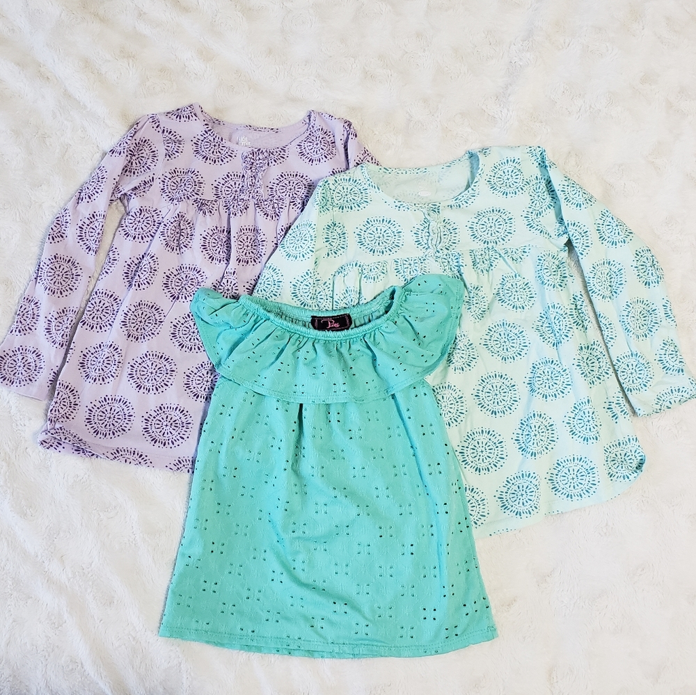 3 girls shirts - 2 long sleeve and 1 sleeveless